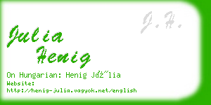 julia henig business card